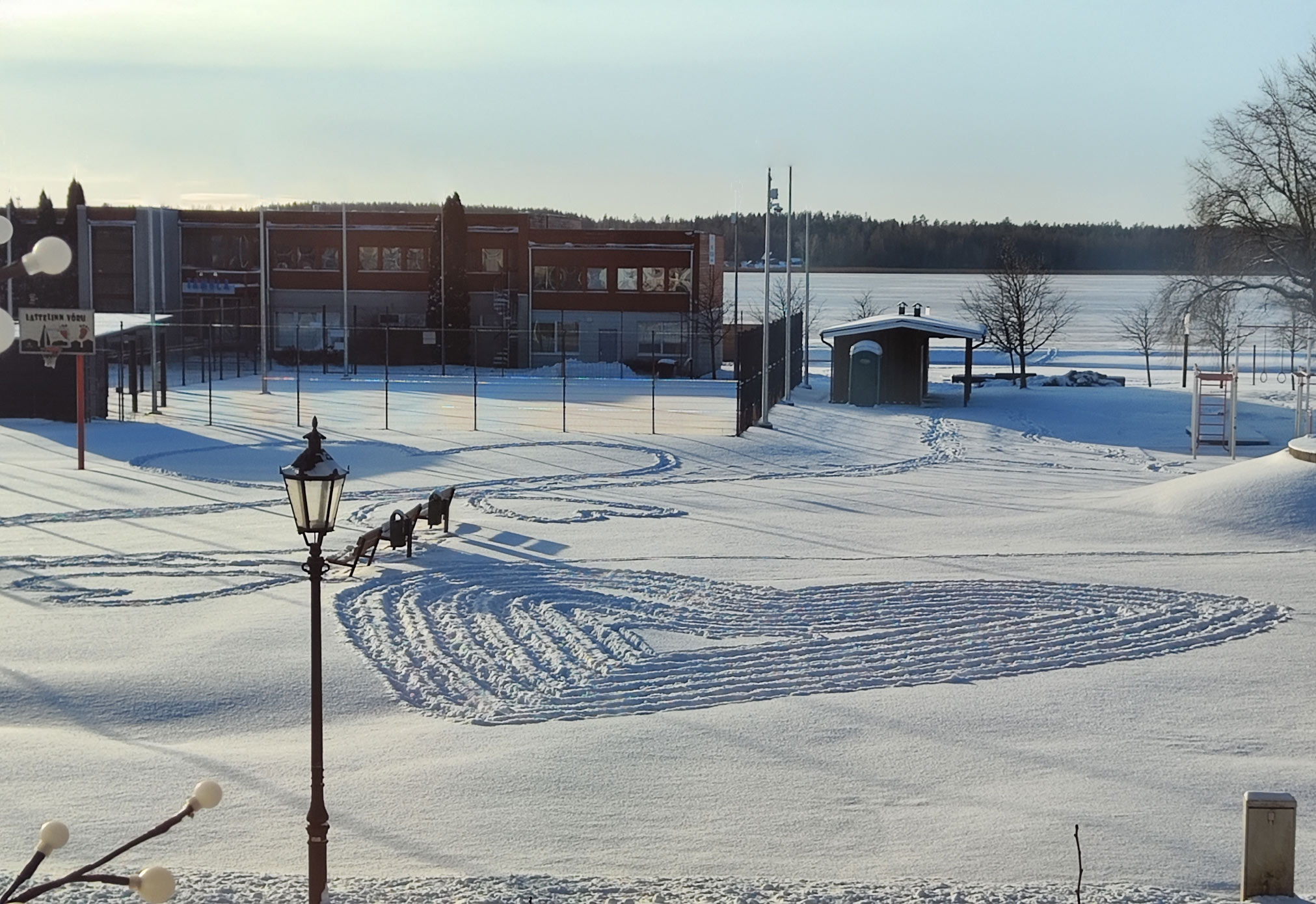 Võru uue aasta soov joonistus lumele